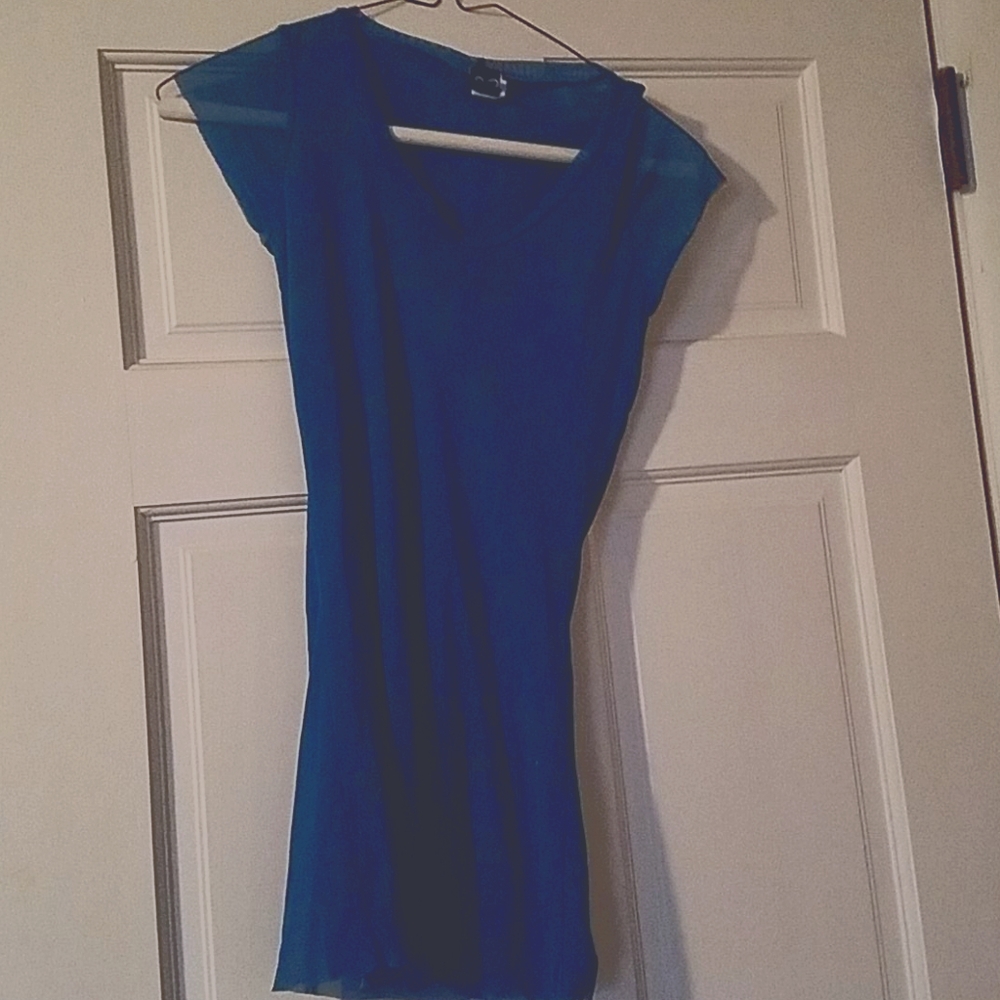 Womens small Windsor brand blue see through top